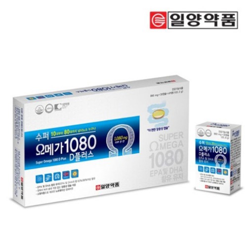 [일양약품] 수퍼오메가1080D플러스(860mgX120캡슐/1박스/2개월분)