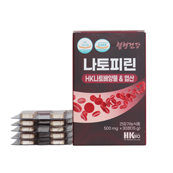 [HK바이오텍] 나토피린 나토배양물+엽산 / 1박스 1개월분